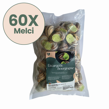 Melci de Burgundia preparați à la Bourguignonne, cu unt aromatizat