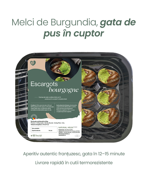 Melci de Burgundia à la Bourguignonne cu unt aromatizat