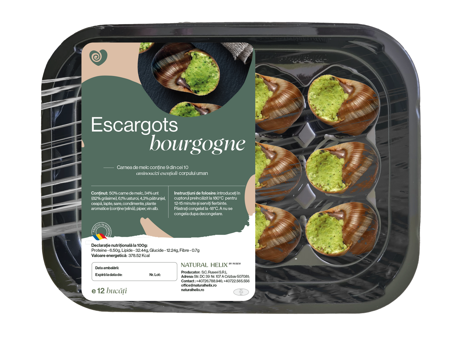 Melci de Burgundia, Preparati a la Bourguignonne (cu Unt Aromatizat)